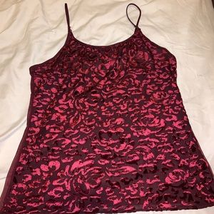 Y2K mesh cami velvet detail